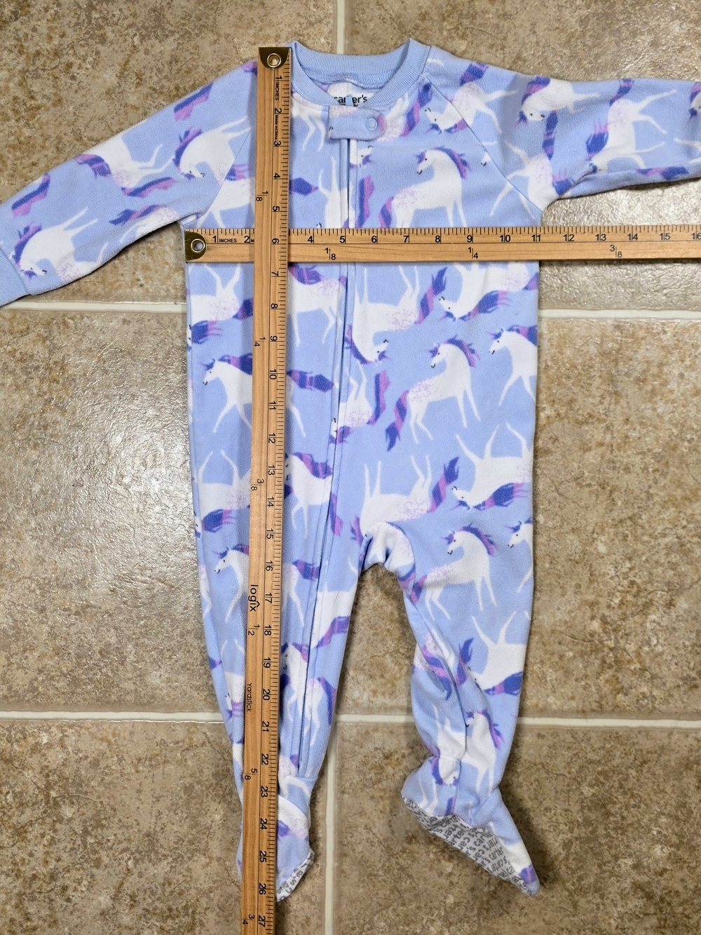 Carter’s 12M Unicorn & Cloud Fleece Footie Pajama Bundle - Picture 14 of 15